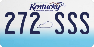 KY license plate 272SSS
