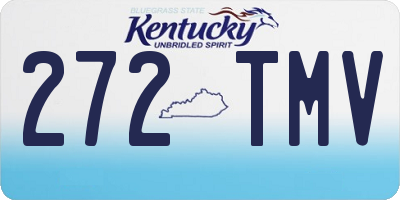 KY license plate 272TMV