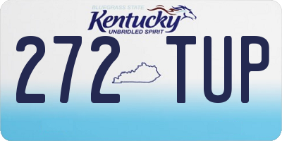 KY license plate 272TUP
