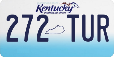 KY license plate 272TUR