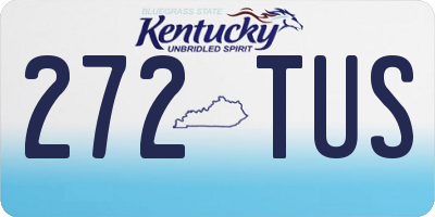 KY license plate 272TUS
