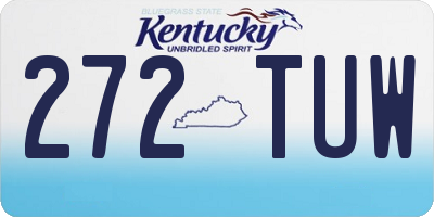 KY license plate 272TUW