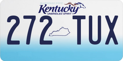 KY license plate 272TUX