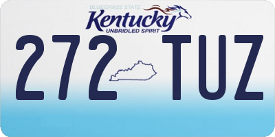 KY license plate 272TUZ