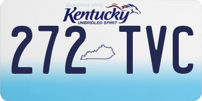 KY license plate 272TVC
