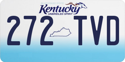 KY license plate 272TVD