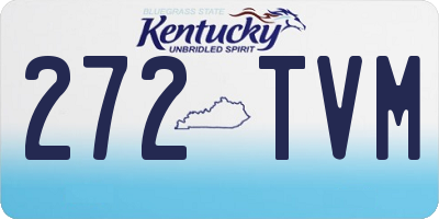 KY license plate 272TVM