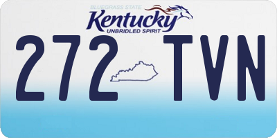 KY license plate 272TVN