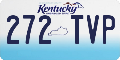 KY license plate 272TVP