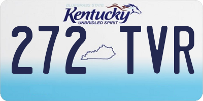 KY license plate 272TVR