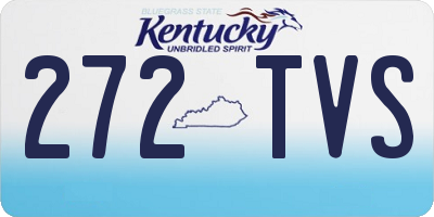 KY license plate 272TVS