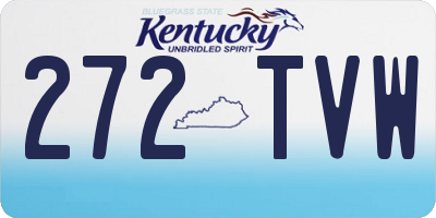 KY license plate 272TVW