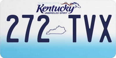 KY license plate 272TVX