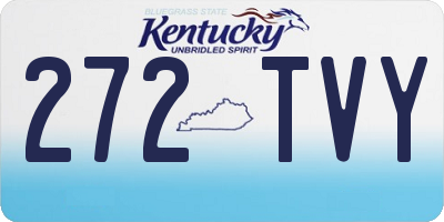 KY license plate 272TVY