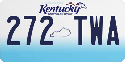 KY license plate 272TWA