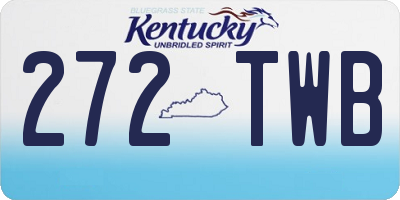 KY license plate 272TWB