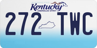 KY license plate 272TWC