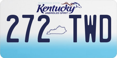 KY license plate 272TWD