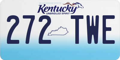 KY license plate 272TWE