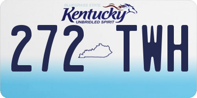 KY license plate 272TWH
