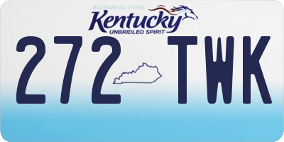 KY license plate 272TWK