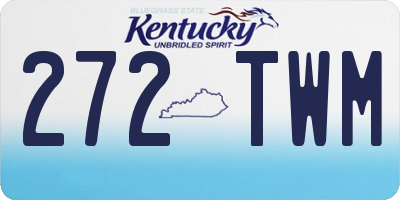 KY license plate 272TWM