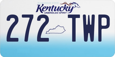 KY license plate 272TWP