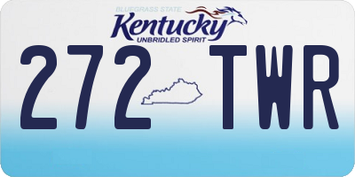 KY license plate 272TWR