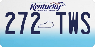 KY license plate 272TWS