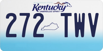 KY license plate 272TWV