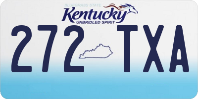 KY license plate 272TXA