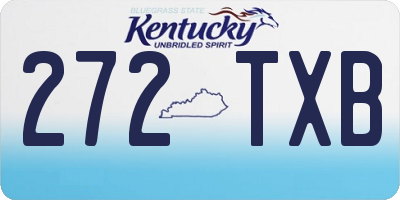 KY license plate 272TXB
