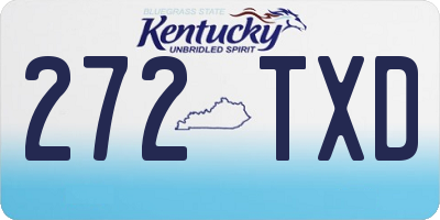 KY license plate 272TXD