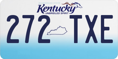 KY license plate 272TXE