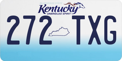KY license plate 272TXG