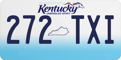 KY license plate 272TXI