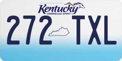 KY license plate 272TXL