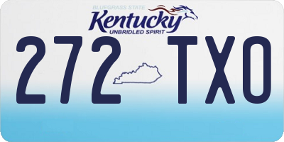 KY license plate 272TXO