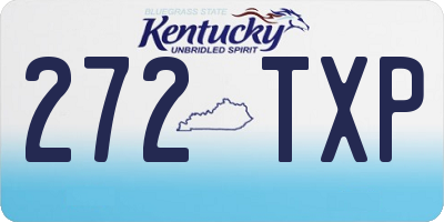 KY license plate 272TXP