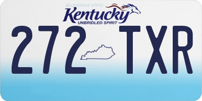 KY license plate 272TXR