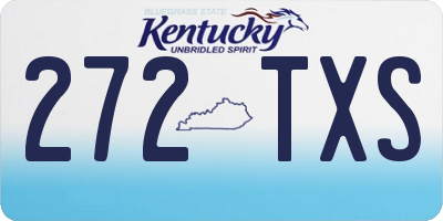 KY license plate 272TXS