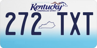 KY license plate 272TXT