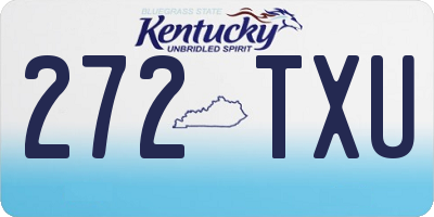 KY license plate 272TXU