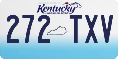 KY license plate 272TXV