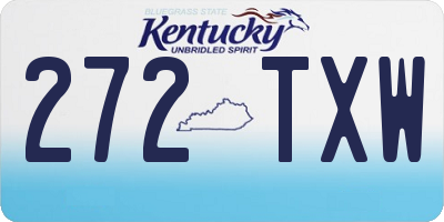 KY license plate 272TXW