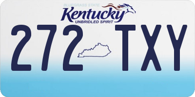 KY license plate 272TXY