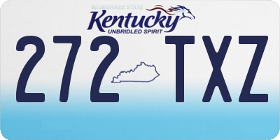 KY license plate 272TXZ