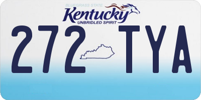 KY license plate 272TYA