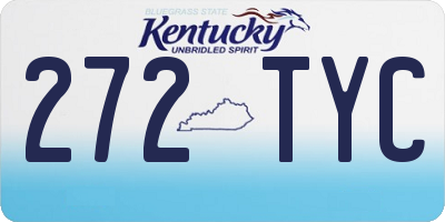 KY license plate 272TYC