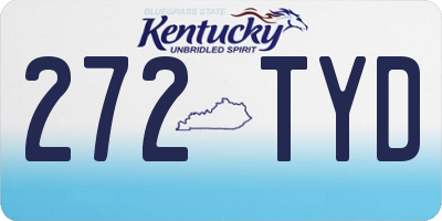 KY license plate 272TYD